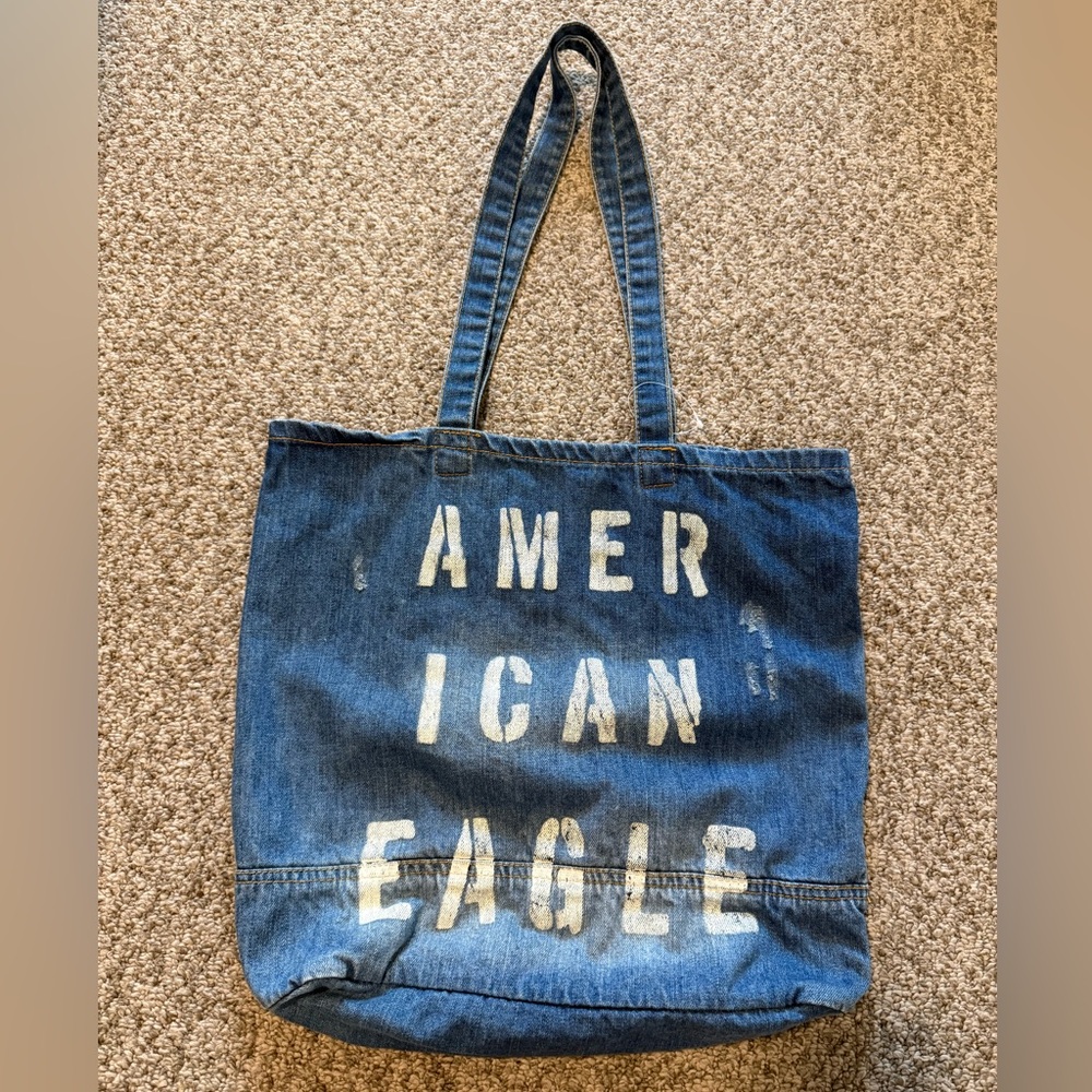 American Eagle Outfitters Blue Denim Tote